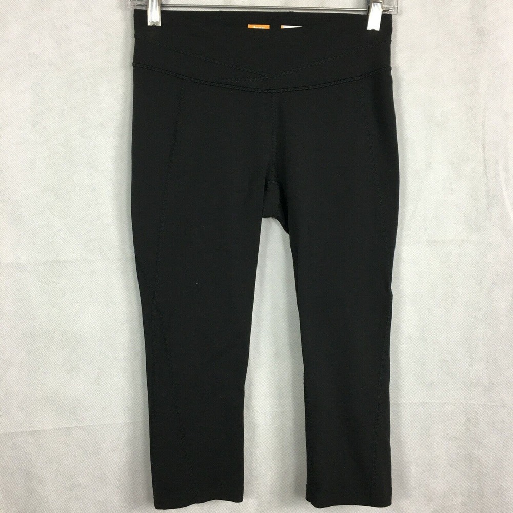 Lucy Leggings Womens Sz S Black Powermax Stretch Knit‎ Crop Athletic Legging
